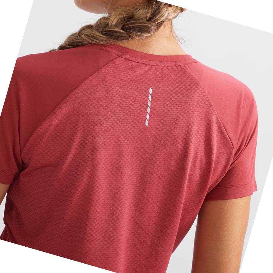 Camiseta Salomon CROSS REBEL Mujer Rojos | MX 2574BEX